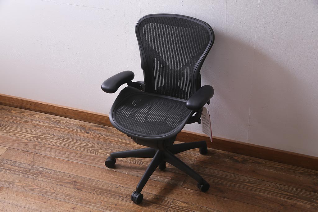 中古　Hermanmiller(ハーマンミラー社)　アーロンチェア(オフィスチェア、椅子、イス)(定価約19万円)(R-037782)