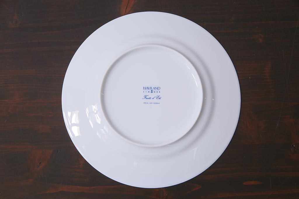 中古　リモージュ　HAVILAND(アビランド)　フリュイエテ　エメラルド　プレート(皿)(R-037795)