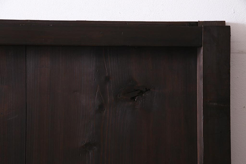 アンティーク建具 明治大正期 新潟産 前面鉄板 特大金具が存在感