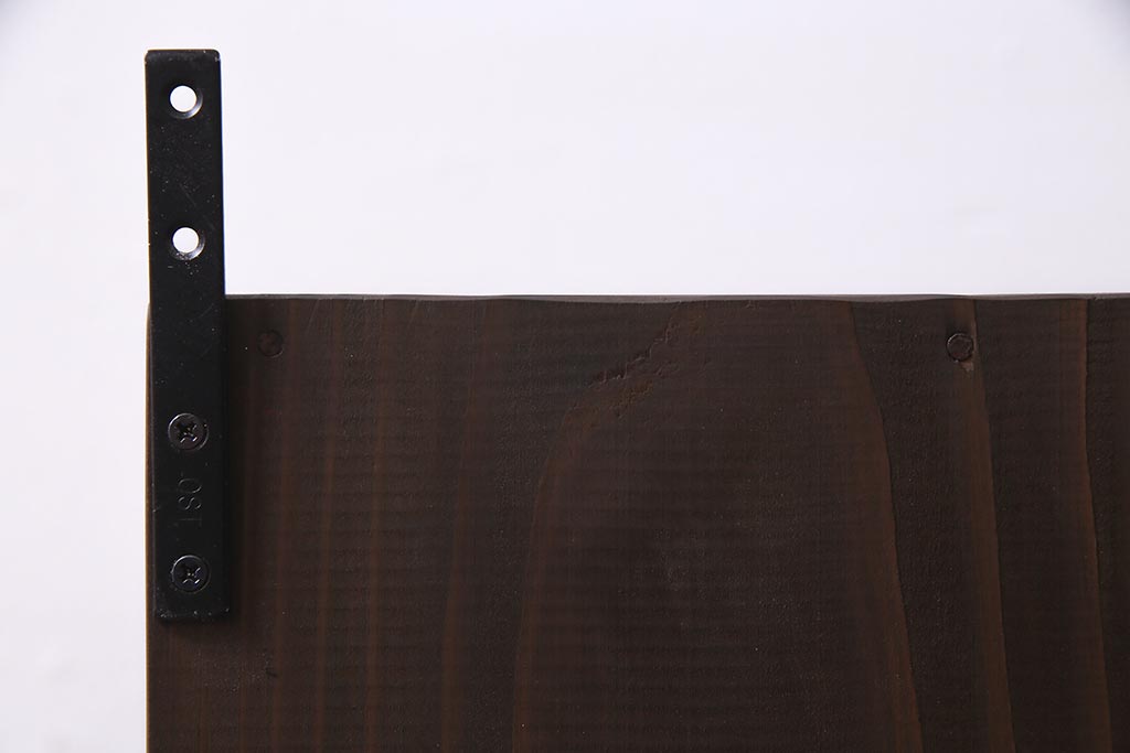 ラフジュ工房オリジナル　古材リメイク家具　スタイリッシュな収納が叶う壁掛けマス目棚(壁掛け収納棚、ウォールラック)(R-037871)