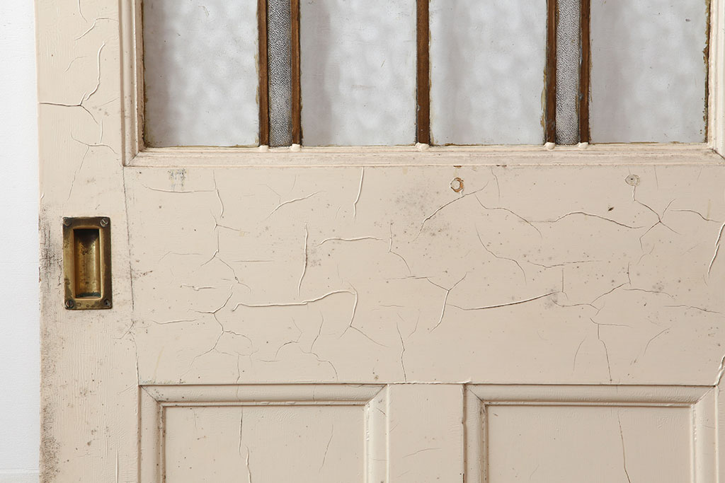アンティーク建具　イギリスアンティーク　シャビーな雰囲気がおしゃれな木製吊り下げ戸(引き戸、建具)(R-037887)