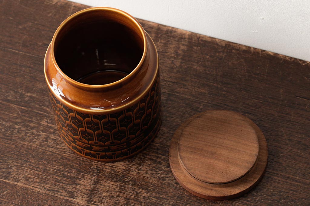 イギリスビンテージ　HORNSEA(ホーンジー)　HEIRLOOM(エアルーム)　コーヒーキャニスター(保存容器、ジャー)(R-037957)