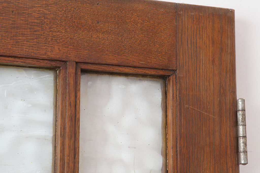 アンティーク建具　フランスアンティーク　オーク材　両開き　ノスタルジックな親子ドア(木製ドア、建具、扉)(R-037977)