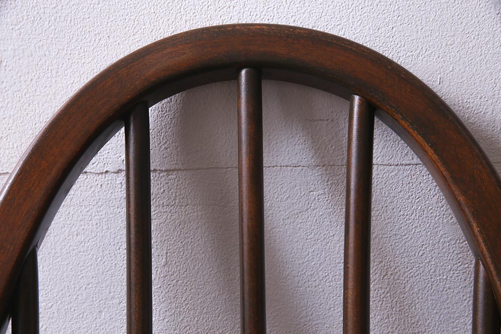 ヴィンテージ家具　イギリスビンテージ　ERCOL(アーコール)　美しく丈夫な作りが魅力的なクエーカーチェア(ダイニングチェア、椅子、ウィンザーチェア、ウインザーチェア)(R-037997)