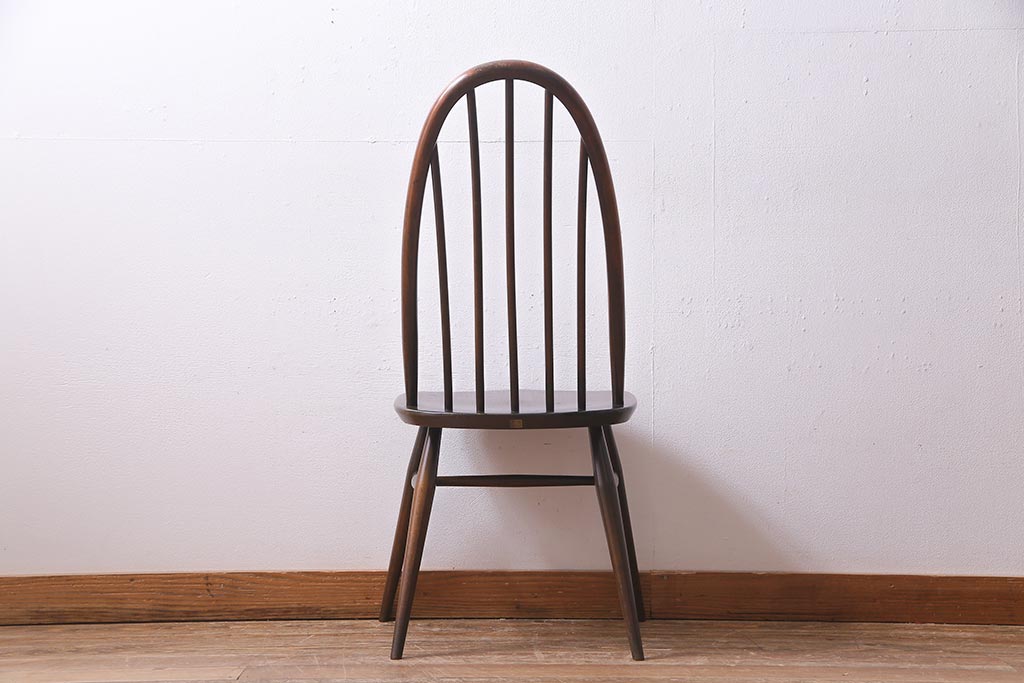 ヴィンテージ家具　イギリスビンテージ　ERCOL(アーコール)　美しく丈夫な作りが魅力的なクエーカーチェア(ダイニングチェア、椅子、ウィンザーチェア、ウインザーチェア)(R-037997)