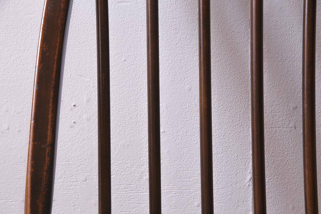 ヴィンテージ家具　イギリスビンテージ　ERCOL(アーコール)　美しく丈夫な作りが魅力的なクエーカーチェア(ダイニングチェア、椅子、ウィンザーチェア、ウインザーチェア)(R-037999)