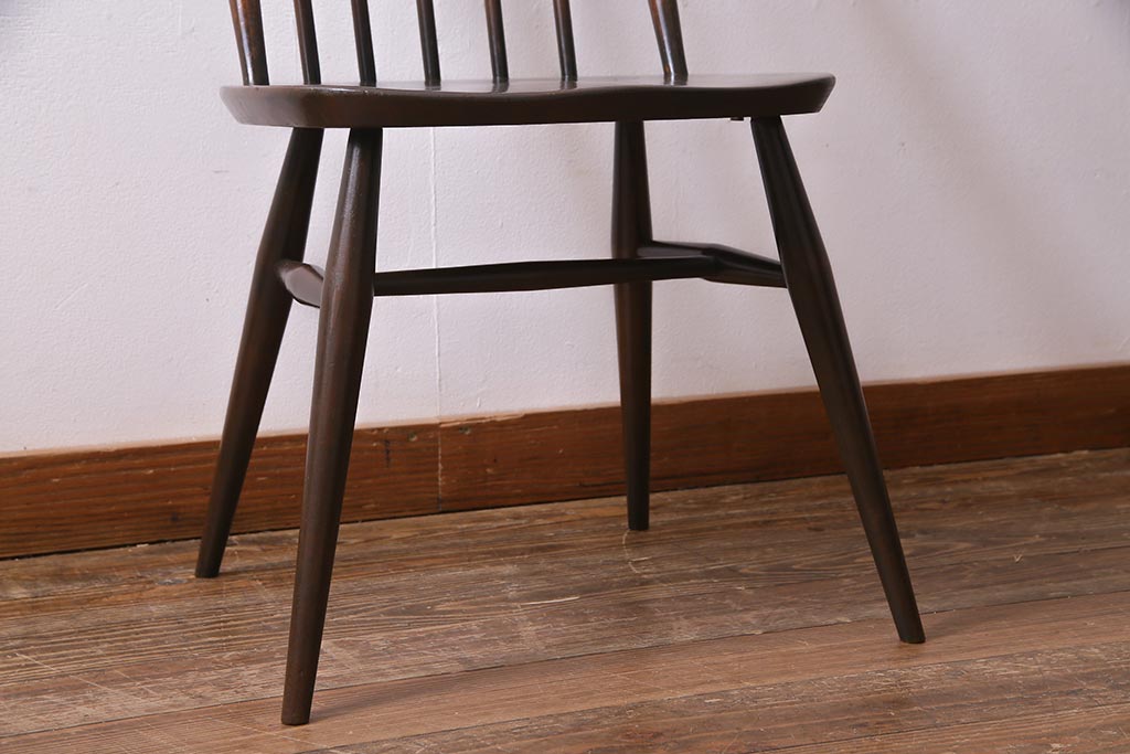 ヴィンテージ家具　イギリスビンテージ　ERCOL(アーコール)　美しく丈夫な作りが魅力的なクエーカーチェア(ダイニングチェア、椅子、ウィンザーチェア、ウインザーチェア)(R-037999)