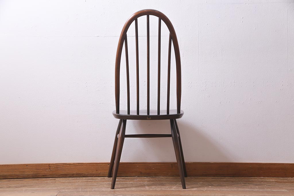 ヴィンテージ家具　イギリスビンテージ　ERCOL(アーコール)　美しく丈夫な作りが魅力的なクエーカーチェア(ダイニングチェア、椅子、ウィンザーチェア、ウインザーチェア)(R-037999)