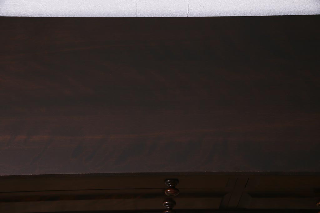 中古　北海道民芸家具　気品漂うベンチチェスト(ローボード、テレビボード)(定価18万円)(R-038032)