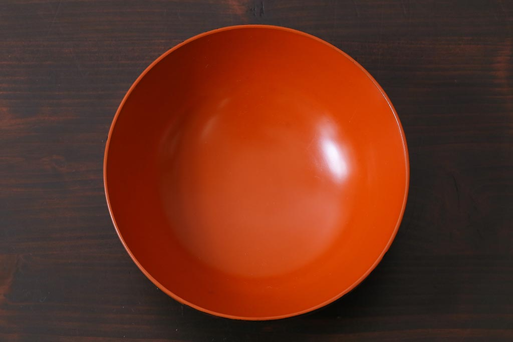 アンティーク雑貨　大正期　漆塗り　沈黒・金蒔絵が贅沢な蓋付き木製椀5客セット(漆器、和食器)(R-038050)