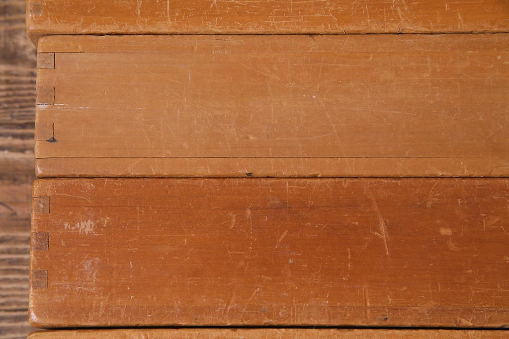レトロ雑貨　昭和レトロ　大きな積み木セット【うすい長方形・大/4ヶ組】(飾り台、ディスプレイ雑貨)(R-038074)