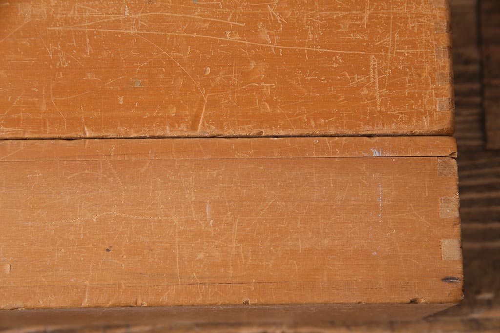 レトロ雑貨　昭和レトロ　大きな積み木セット【うすい長方形・大/4ヶ組】(飾り台、ディスプレイ雑貨)(R-038074)