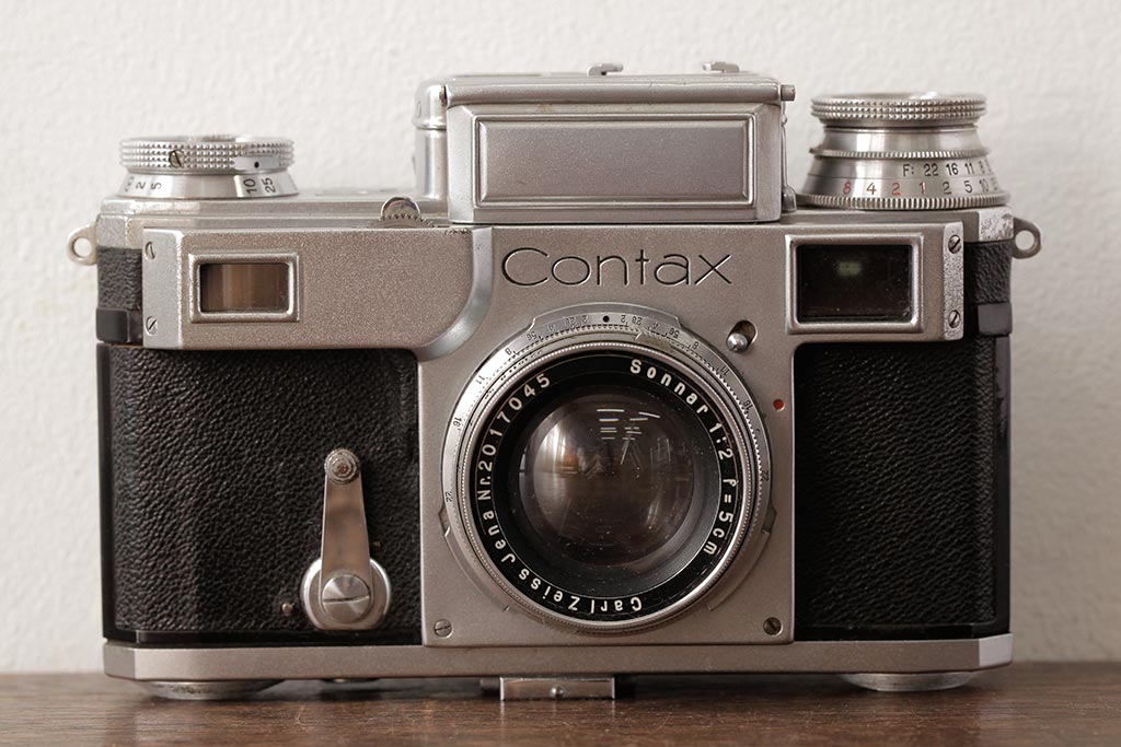 ジャンク品　アンティーク雑貨　希少品　CONTAX(コンタックス)　ZEISS IKON(ツァイスイコン) 　カメラ　ケース付き(R-038107)