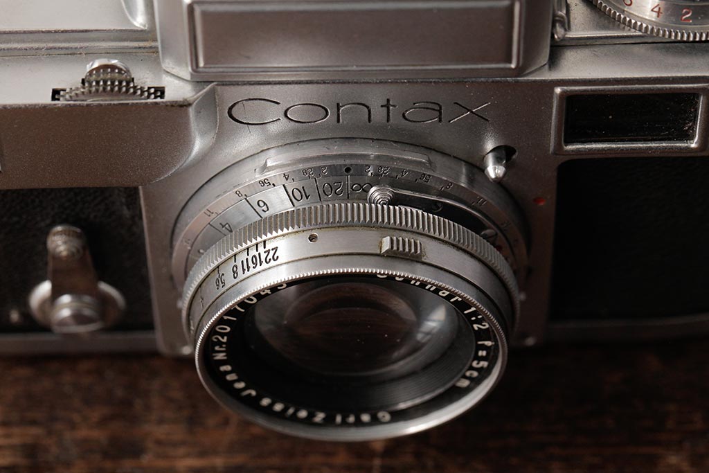 ジャンク品　アンティーク雑貨　希少品　CONTAX(コンタックス)　ZEISS IKON(ツァイスイコン) 　カメラ　ケース付き(R-038107)