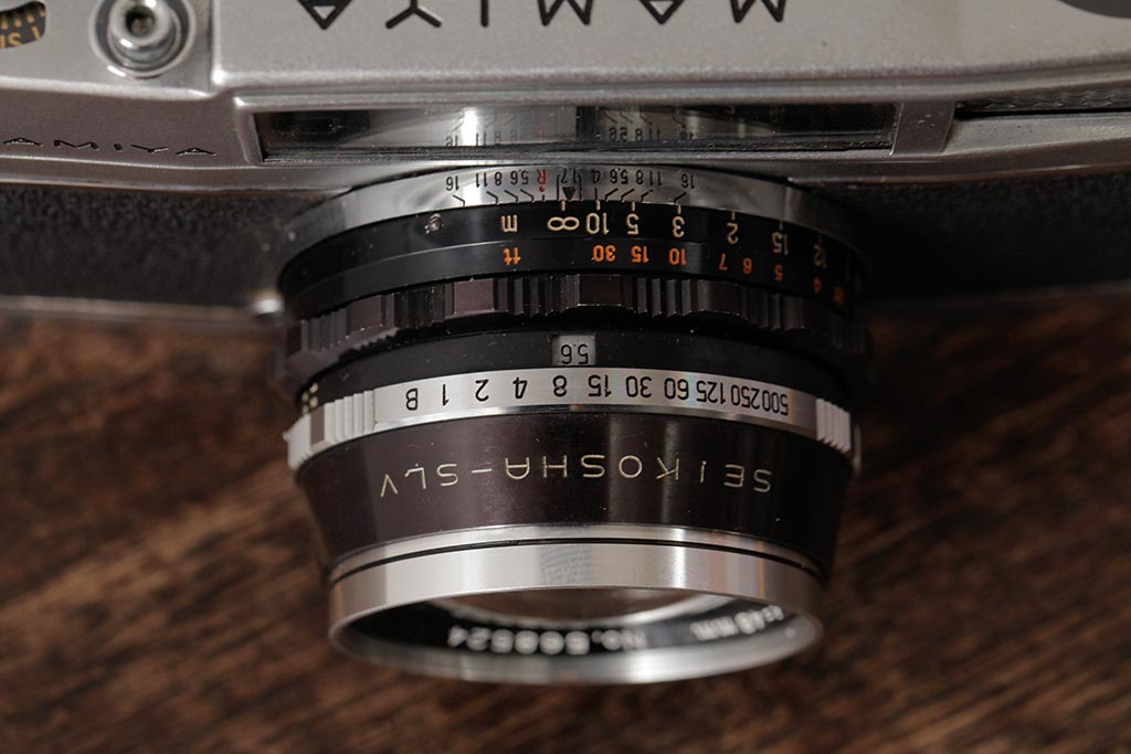 ビンテージ雑貨　MAMIYA(マミヤ)　オートデラックス　セコールFC　48mm　ヴィンテージカメラ　F1.7　ケース付き(R-038111)