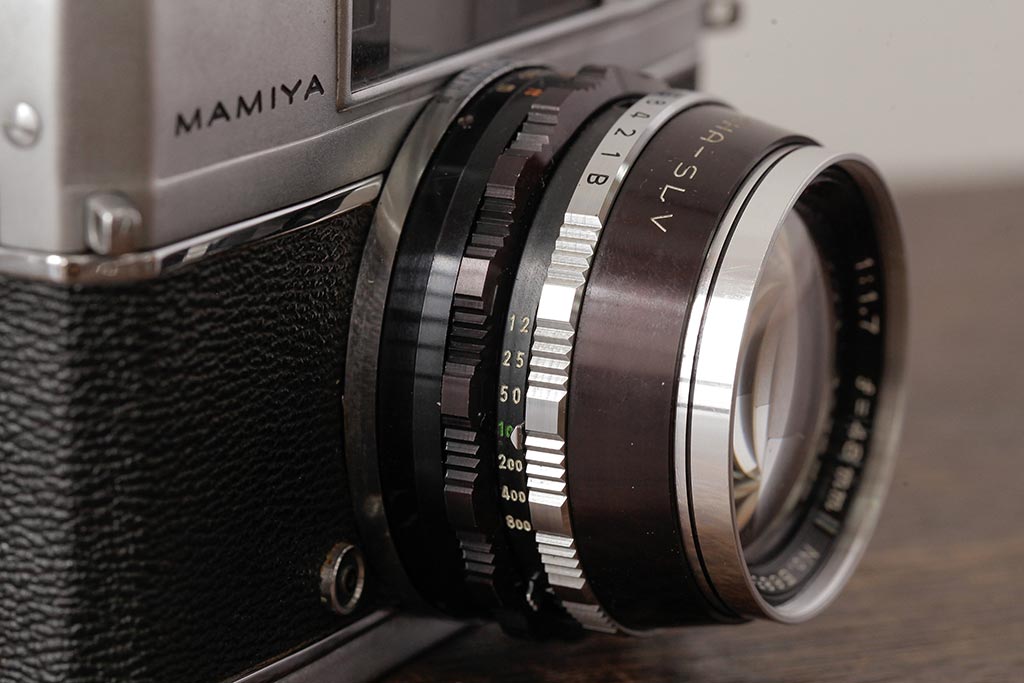 ビンテージ雑貨　MAMIYA(マミヤ)　オートデラックス　セコールFC　48mm　ヴィンテージカメラ　F1.7　ケース付き(R-038111)