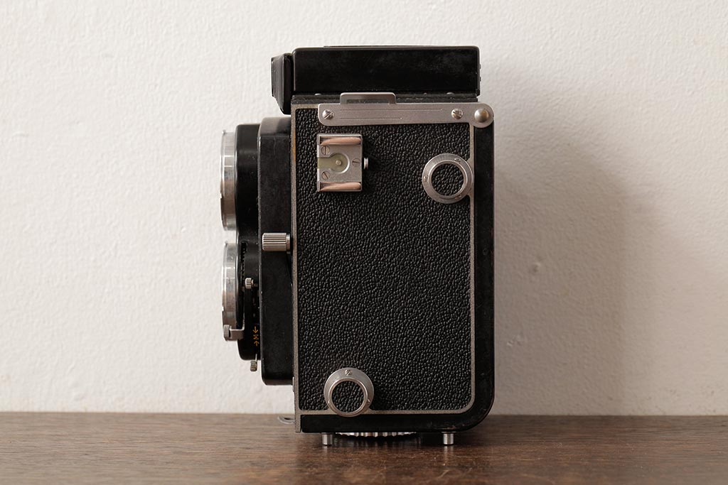 アンティーク雑貨　RICOHFLEX　DIA(リコーフレックス　ダイヤ)　箱付き　レトロな外観がおしゃれな二眼レフカメラ(R-038116)