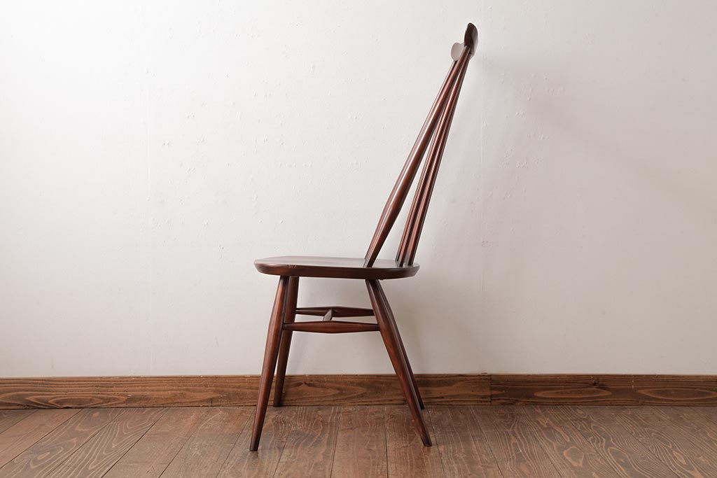 ヴィンテージ家具　イギリスビンテージ　ERCOL(アーコール)　ゴールドスミス　落ち着いた色味のチェア (ダイニングチェア、椅子)(R-038126)