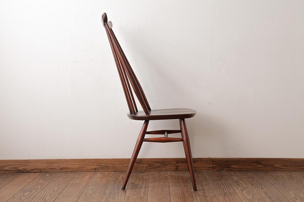 ヴィンテージ家具　イギリスビンテージ　ERCOL(アーコール)　ゴールドスミス　落ち着いた色味のチェア (ダイニングチェア、椅子)(R-038126)