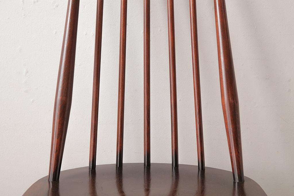 ヴィンテージ家具　イギリスビンテージ　ERCOL(アーコール)　ゴールドスミス　落ち着いた色味のチェア (ダイニングチェア、椅子)(R-038126)