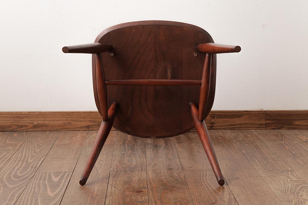 ヴィンテージ家具　イギリスビンテージ　ERCOL(アーコール)　ゴールドスミス　落ち着いた色味のチェア (ダイニングチェア、椅子)(R-038126)