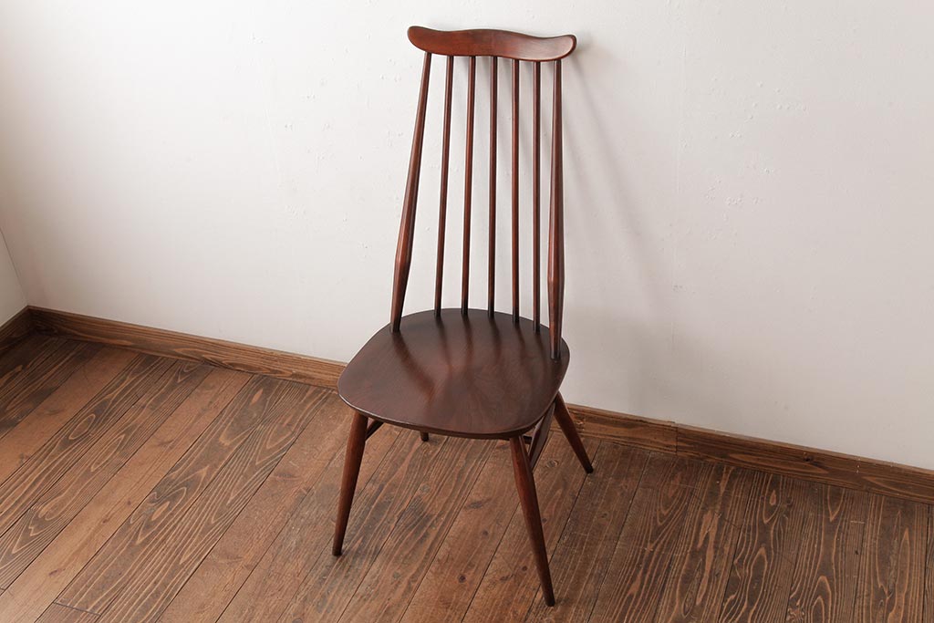 ヴィンテージ家具　イギリスビンテージ　ERCOL(アーコール)　ゴールドスミス　シンプルスタイリッシュなチェア (ダイニングチェア、椅子)(R-038127)