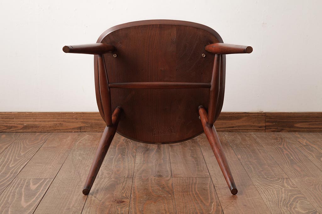 ヴィンテージ家具　イギリスビンテージ　ERCOL(アーコール)　ゴールドスミス　シンプルスタイリッシュなチェア (ダイニングチェア、椅子)(R-038127)