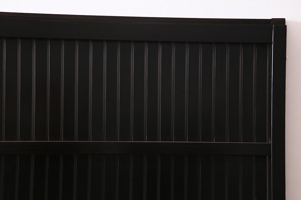 アンティーク建具　和製アンティーク　和の風情あふれる平格子戸2枚セット(引き戸、建具)(R-038139)
