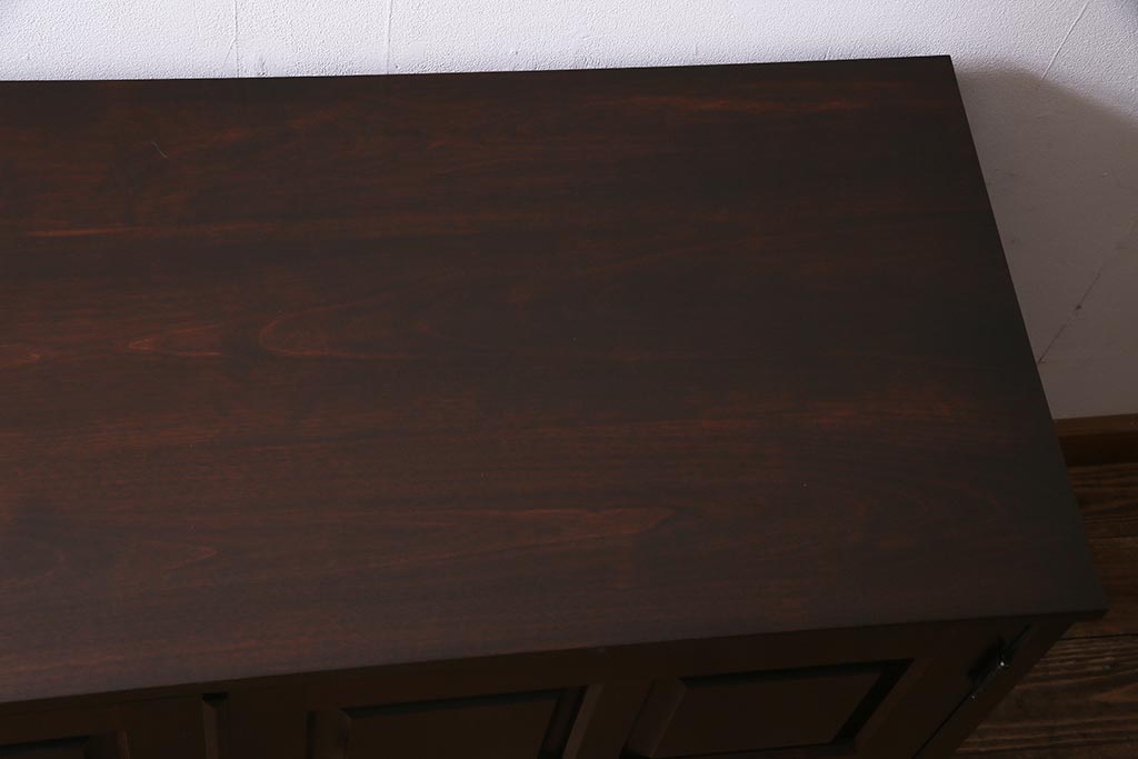 中古　北海道民芸家具　リメイク　テレビ台　洗練された雰囲気の2wayリビングボード(衣装箪笥、収納棚)(R-038146)