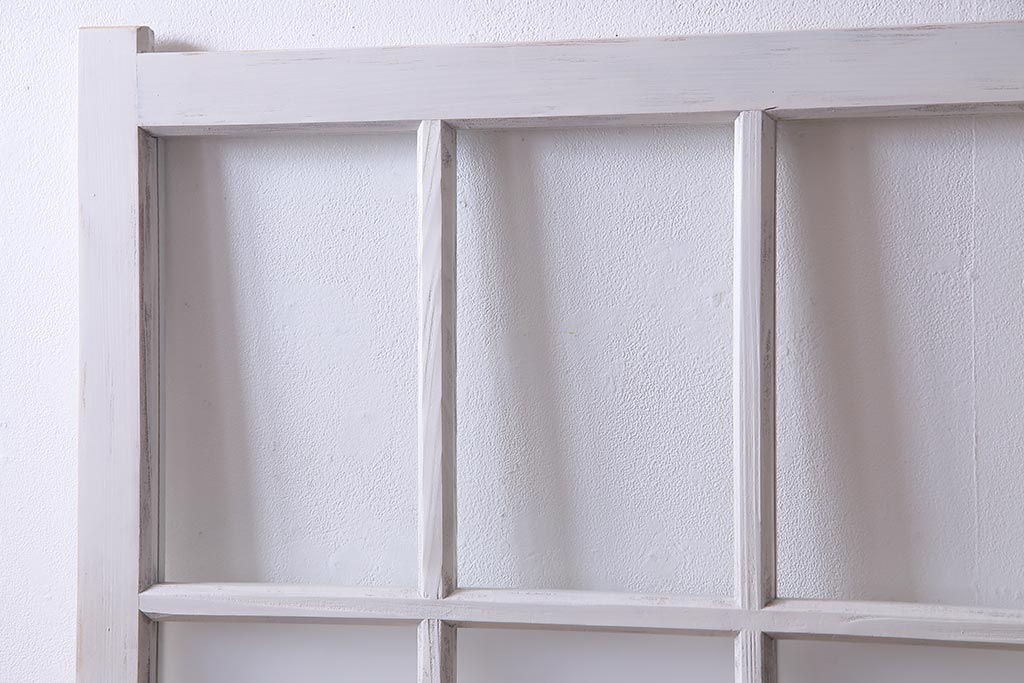 アンティーク建具 ペイント すりガラス 爽やかなホワイトカラー