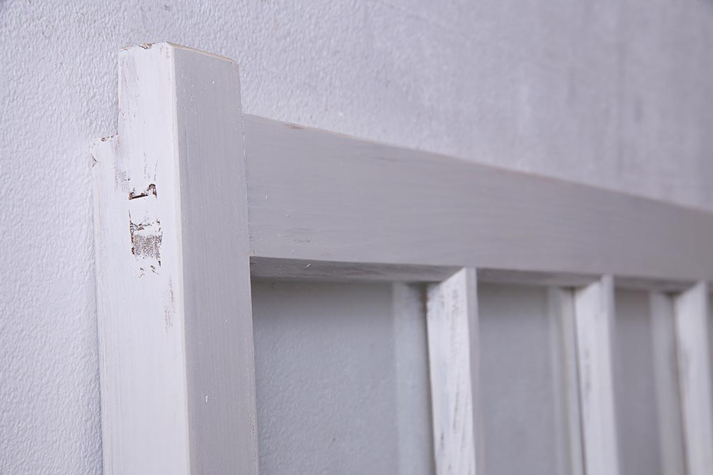 アンティーク建具 ペイント すりガラス 爽やかなホワイトカラー