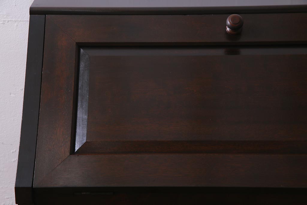 ビンテージ家具　松本民芸家具　#33A型　コンパクトなライティングビューロー(机、在宅ワーク、在宅用デスク)(定価約29万円)(R-038160)