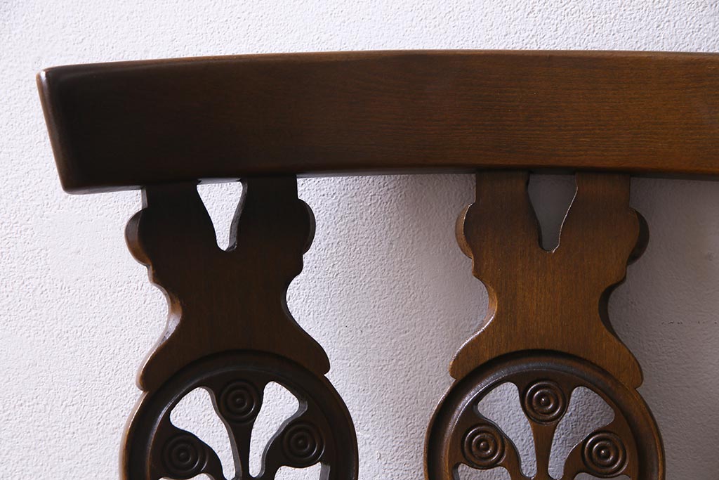 ヴィンテージ家具　イギリスビンテージ　ERCOL(アーコール)　素朴で愛らしいシスルバックチェア(ダイニングチェア、椅子)(R-038179)