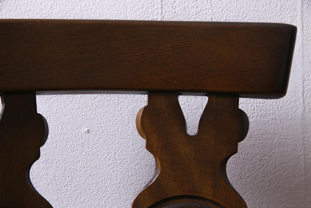 ヴィンテージ家具　イギリスビンテージ　ERCOL(アーコール)　素朴で愛らしいシスルバックチェア(ダイニングチェア、椅子)(R-038179)