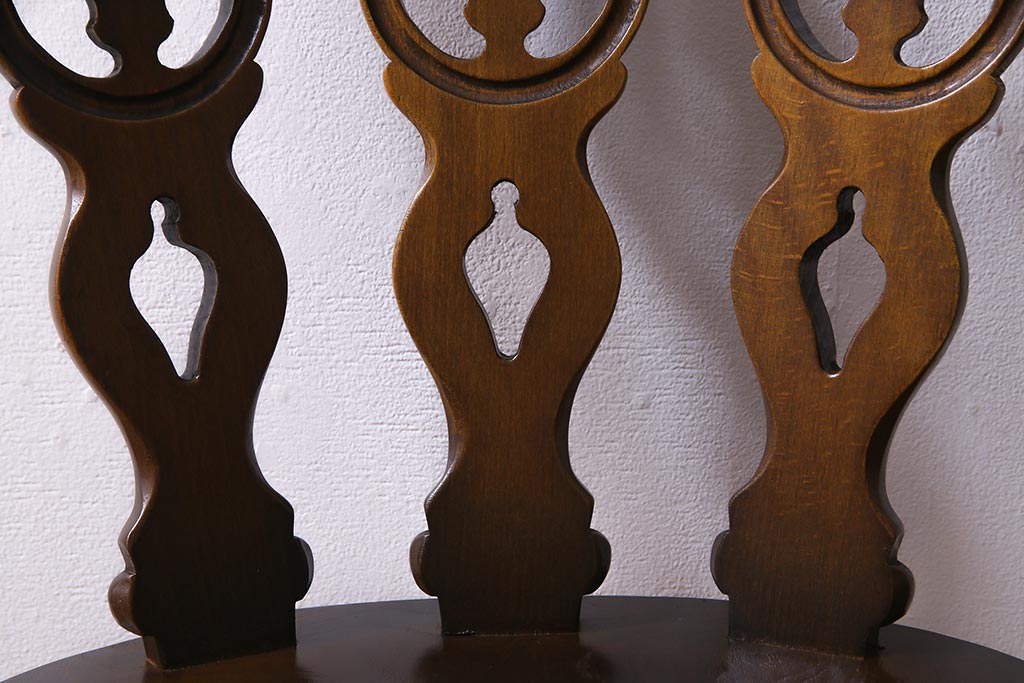 ヴィンテージ家具　イギリスビンテージ　ERCOL(アーコール)　素朴で愛らしいシスルバックチェア(ダイニングチェア、椅子)(R-038179)