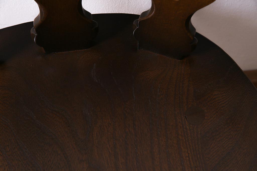 ヴィンテージ家具　イギリスビンテージ　ERCOL(アーコール)　素朴で愛らしいシスルバックチェア(ダイニングチェア、椅子)(R-038179)