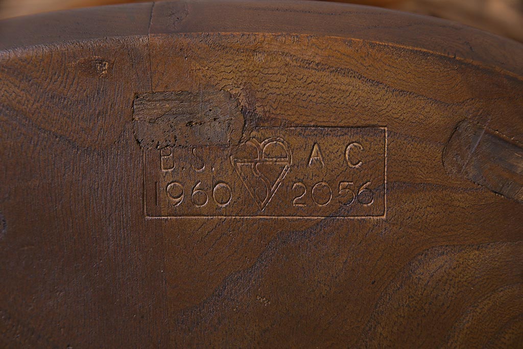 ヴィンテージ家具　イギリスビンテージ　ERCOL(アーコール)　素朴で愛らしいシスルバックチェア(ダイニングチェア、椅子)(R-038179)