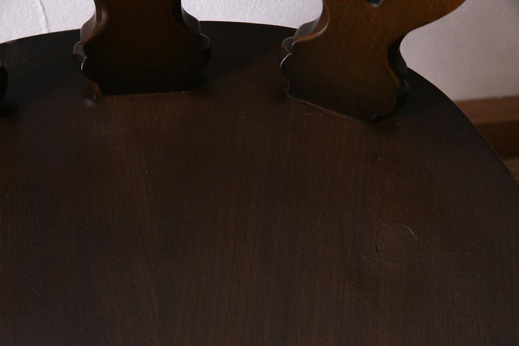 ヴィンテージ家具　イギリスビンテージ　ERCOL(アーコール)　上品な佇まいのシスルバックチェア(ダイニングチェア、椅子)(R-038180)
