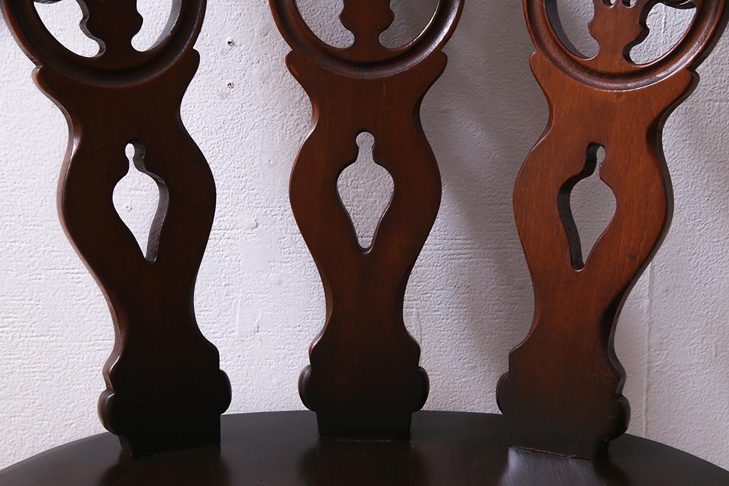 ヴィンテージ家具　イギリスビンテージ　ERCOL(アーコール)　上品な佇まいのシスルバックチェア(ダイニングチェア、椅子)(R-038181)