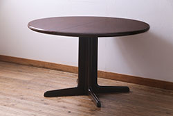 ヴィンテージ家具　北欧ビンテージ　デンマーク製　チーク材・ローズウッド材　上品なラウンドテーブル(ダイニングテーブル)(R-038185)