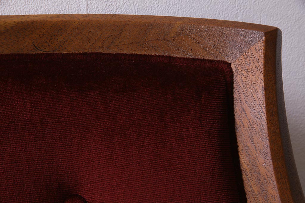 中古　DREXEL HERITAGE(ドレクセルヘリテイジ)　Upholstery(アップホルスタリー)　クラシカルな雰囲気漂うローバックチェア(1人掛けソファ、アームソファ)(定価約45万円)(R-038215)