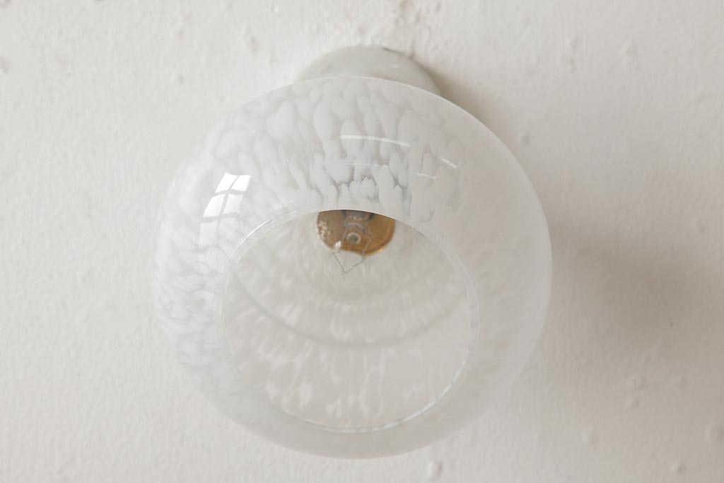 アンティーク照明　フランスアンティーク　マーブルガラスがおしゃれなウォールランプ(壁付け照明)(R-038231)