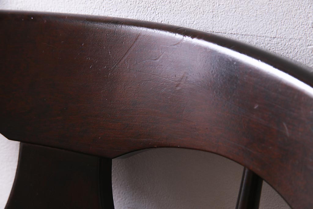 中古　北海道民芸家具　上品な雰囲気漂うアームチェア(ウィンザーチェア、ダイニングチェア、椅子、ウインザーチェア)(R-038275)