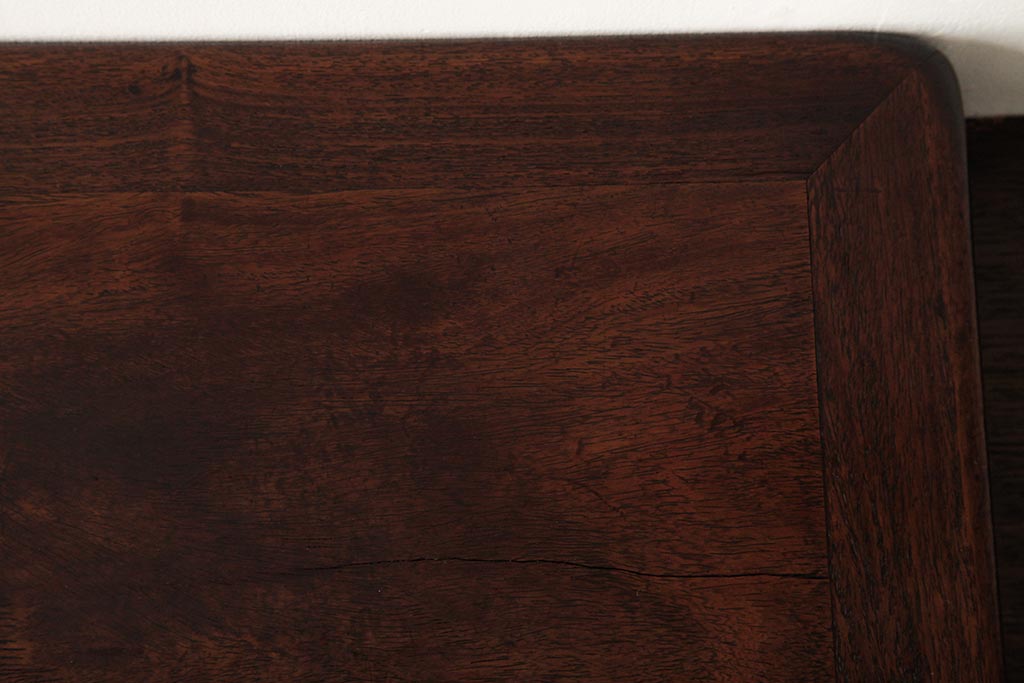 アンティーク雑貨　和製アンティーク　紫檀材　艶のある木肌が美しい花台(飾り台、盆栽卓)(R-038286)