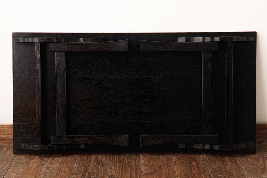 アンティーク家具　和製アンティーク　優美なシルエットが魅力的な二月堂机(座卓・ちゃぶ台)(R-038331)