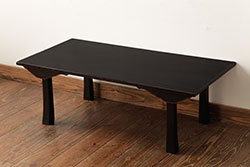 アンティーク家具　和製アンティーク　優美なシルエットが魅力的な二月堂机(座卓、ちゃぶ台)(R-038356)