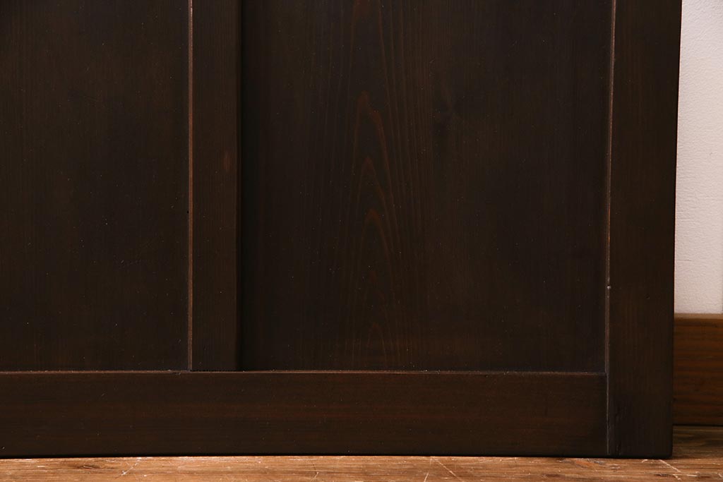 レトロ建具　昭和中期　和製アンティーク　昭和レトロな雰囲気漂うガラス戸4枚セット(引き戸、建具)(R-038368)
