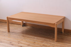 中古　飛騨産業　キツツキ　kids furniture　KF152TB　ビーチ材　キッズスタッキングテーブル(キャスター付きテーブル)(R-038401)