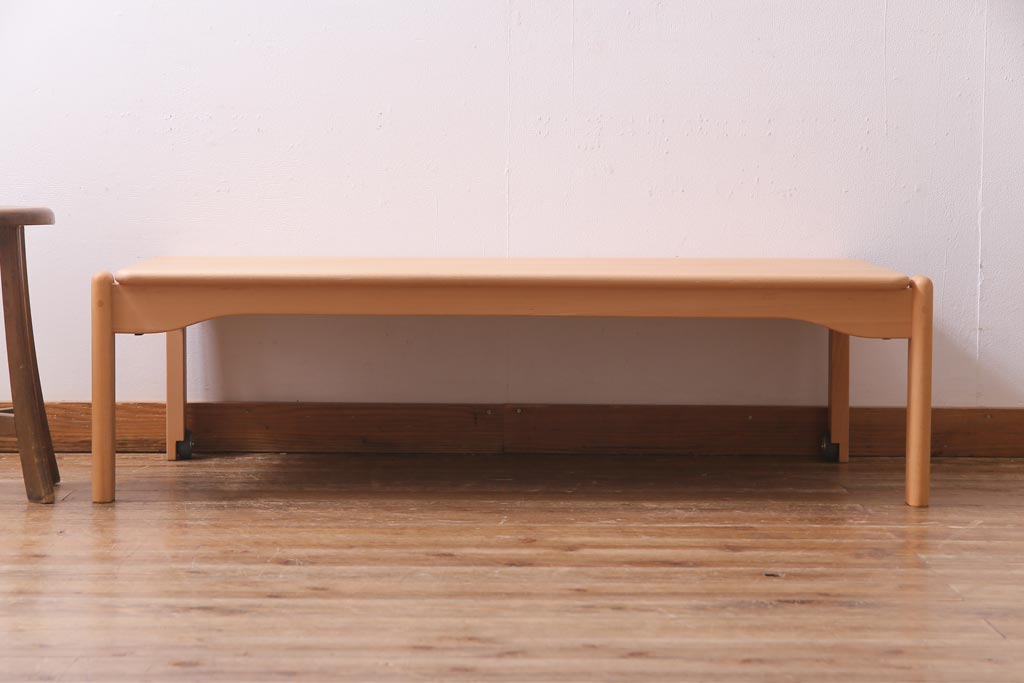 中古　飛騨産業　キツツキ　kids furniture　KF151TB　ビーチ材　キッズスタッキングテーブル(キャスター付きテーブル)(R-038404)