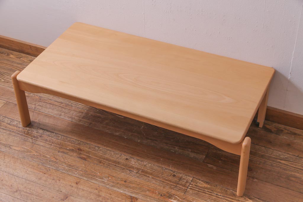 中古　飛騨産業　キツツキ　kids furniture　KF151TB　ビーチ材　キッズスタッキングテーブル(キャスター付きテーブル)(R-038405)